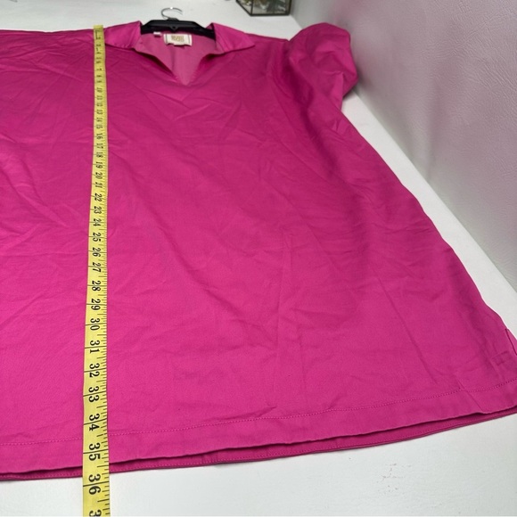 EMILY McCarthy poppy dress in fuchsia fedora cotton poplin size L - Picture 4 of 10
